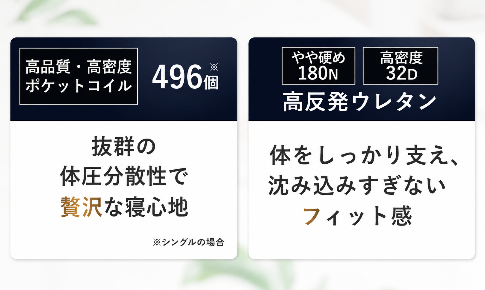 GOKUMINの圧倒的コスパ・496個の高密度ポケットコイル